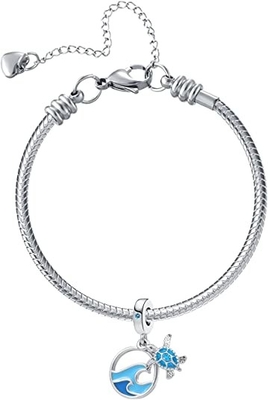 Openwork Seashell Dreamcatcher Charm - Necklace or Bracelet Charm for Women - Sterling Silver and 14k Rose Gold-Plated