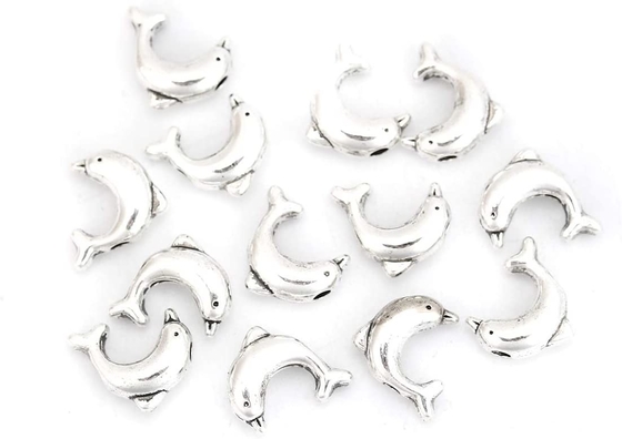 Finds Spacer Beads Dolphin Charms - 95 Pack, 10mm with 1.3mm Hole Charms for Craft and Jewelry Making Supplies