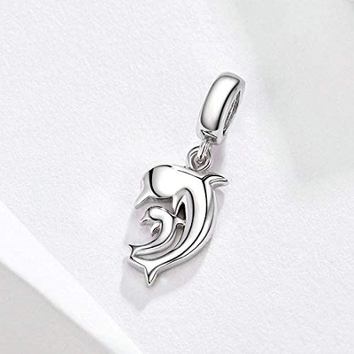 Beads Pendant 925 Silver Charm Tortoise Charm Mermaid Beads Shell Charm Lucky Sea Turtle Dangle for Bracelets