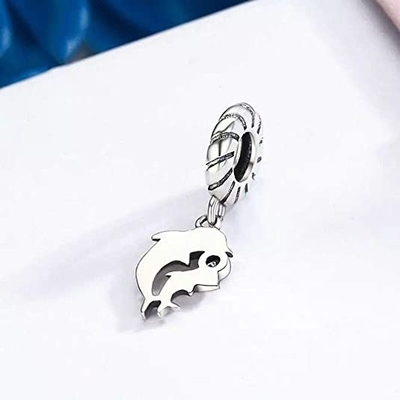 Beads Pendant 925 Silver Charm Tortoise Charm Mermaid Beads Shell Charm Lucky Sea Turtle Dangle for Bracelets
