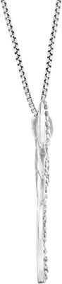 Silver Smile - Solid Sterling Silver Beautiful Tropical Palm Tree Pendant Necklace, with 17.5inch Anchor Chain for Women