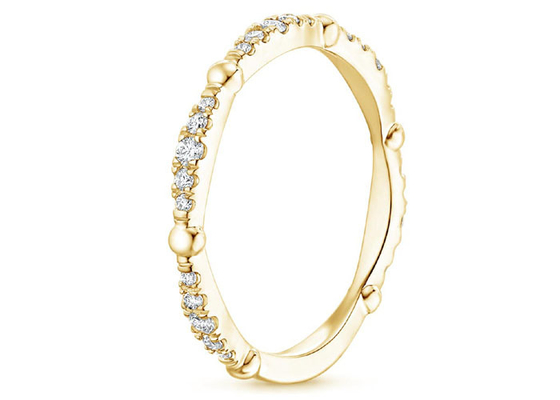 Pave Full Diamond 14K Yellow Gold Jewelry 0.67ct G-H VS1 Clarity