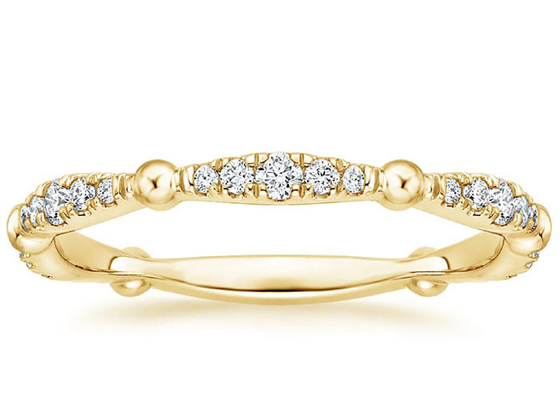 Pave Full Diamond 14K Yellow Gold Jewelry 0.67ct G-H VS1 Clarity