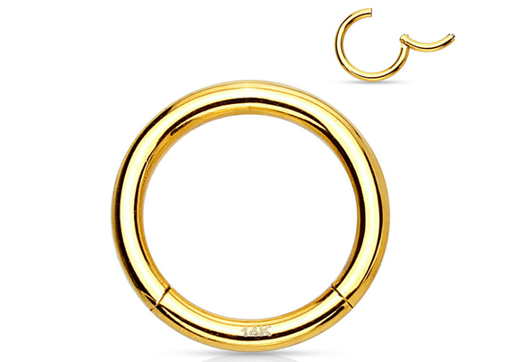 Helix Piercing 14K Gold Clicker For Cartilage Tragus 16g-40g