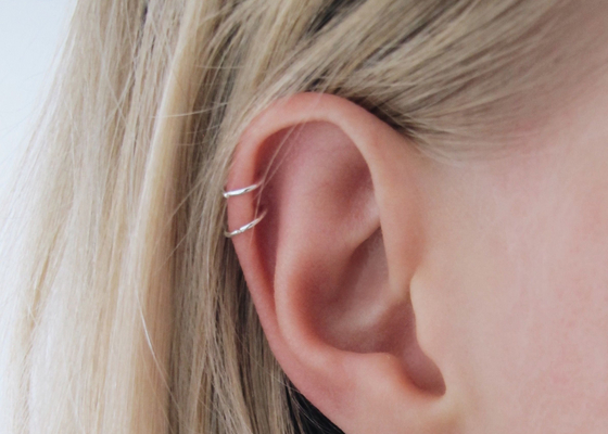 Helix Piercing 14K Gold Clicker For Cartilage Tragus 16g-40g