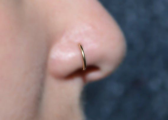 Helix Piercing 14K Gold Clicker For Cartilage Tragus 16g-40g