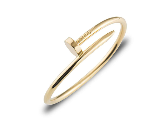 Width 3.5mm 18k Yellow Gold Bracelet , Juste Un Clou Bangle for Engagement