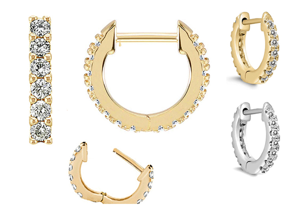 14k 0.2ct Gold Body Piercing Jewelry Earrings Hoop Shape 8mm ODM For Women Girls