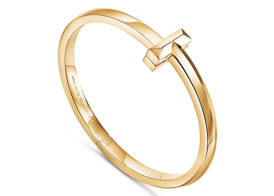 18K T1 Wide Diamond Hinged Bangle 43.31g weight for Anniversary