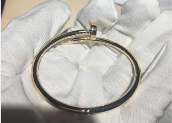 Width 3.5mm 18k Yellow Gold Bracelet , Juste Un Clou Bangle for Engagement