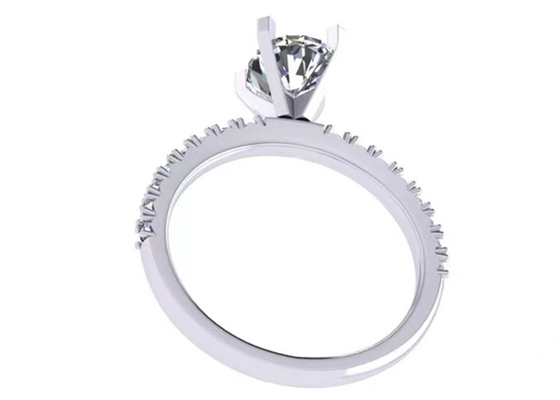 Round Cut 1.5 Carat Oval Diamond Ring 2.45g Weight OV8×6MM Size For Engagement