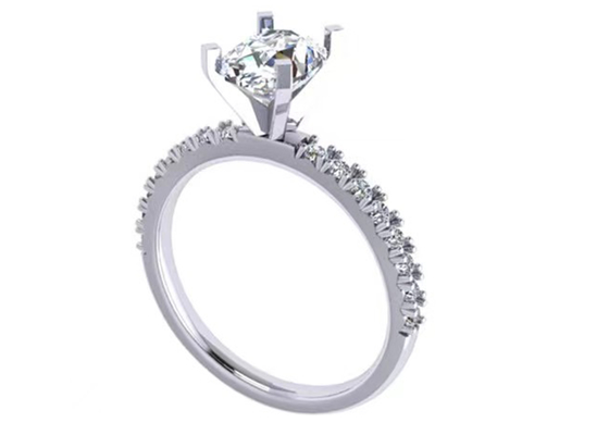 Round Cut 1.5 Carat Oval Diamond Ring 2.45g Weight OV8×6MM Size For Engagement