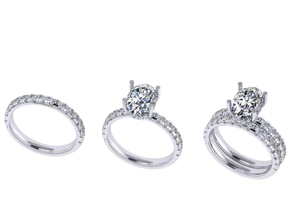 Hand Setting 2.45g 14K Solid Gold Jewellery ODM For Engagement
