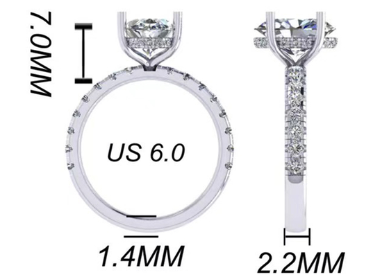 Hand Setting 2.45g 14K Solid Gold Jewellery ODM For Engagement