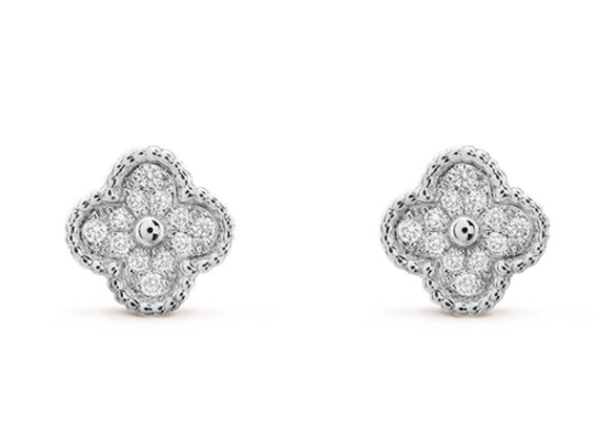 0.24ct 18k Gold Diamond Earrings , 10mm Diamond Ear Studs 2.37g Weight