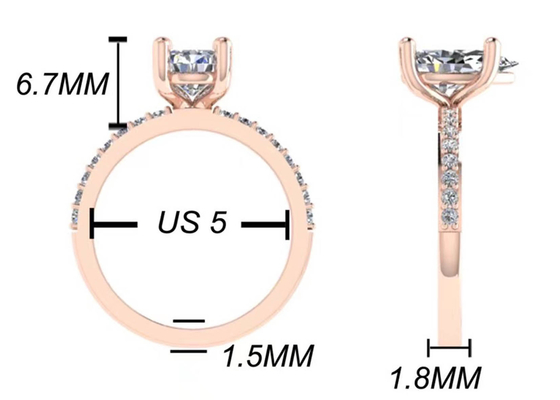 Pear Cut 18k Rose Gold Wedding Ring 10.67x7.23x4.1mm for Engagement