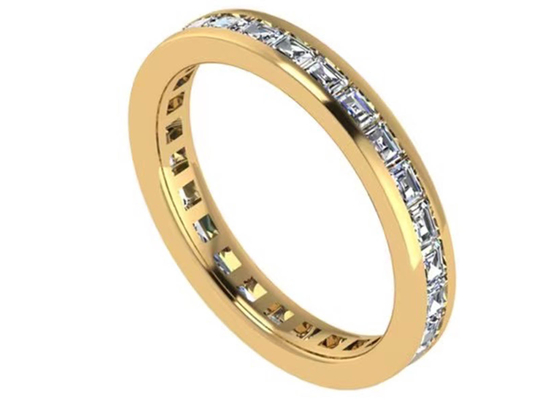 27pcs Diamond 18K Rose Gold Ring With 2.0×1.5MM OEM ODM For Gift