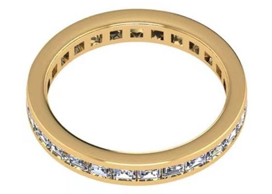 27pcs Diamond 18K Rose Gold Ring With 2.0×1.5MM OEM ODM For Gift
