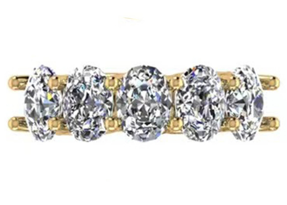 Oval Diamond 18K Rose Gold Ring 6.43x 4.7x 3.03mm Size for Anniversary