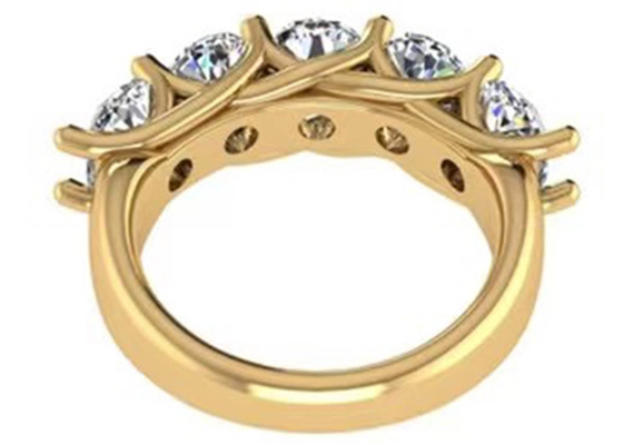 Oval Brilliant Cut 18k Yellow Gold Engagement Ring 6.43x 4.7x3.03mm ODM