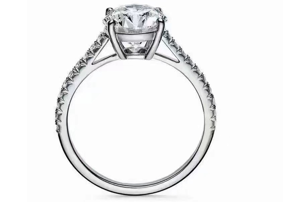 38pcs Natural Diamond Engagement Ring Settings Round Cut 1.2ct RD7MM