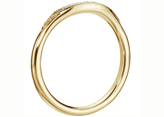 Tiny Dainty 14K Yellow Gold Ring , Diamond Stacking Rings 2mm 1.5mm 1.3mm Size