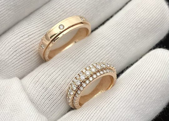 OEM 2.84ct 18k Yellow Gold Engagement Ring 32pcs 92pcs 3.20g Weight