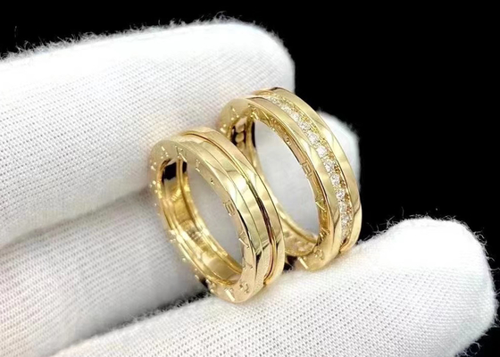 3.26g weight 18K Solid Gold Jewellery Ring 0.4ct for Engagement Wedding ODM