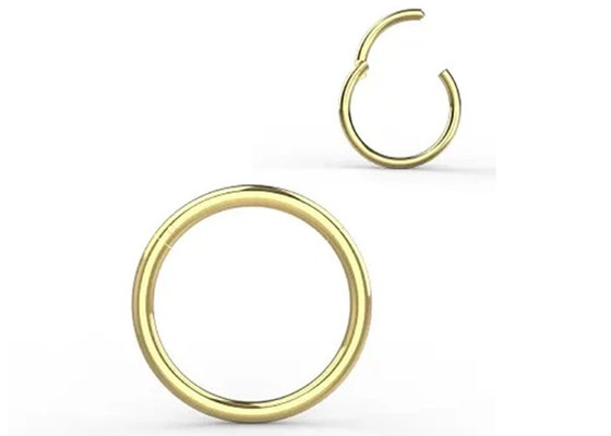 Hinged Segment 18K Gold Nose Piercing Classic 6-12mm Dimension