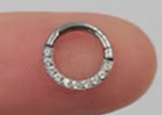 14G 16G 14k Gold Clicker Piercing For Nose Septum 6mm 10mm Size