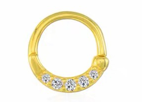 Eternity Hoop 14K Gold Clicker Piercing OEM ODM for Nose Septum
