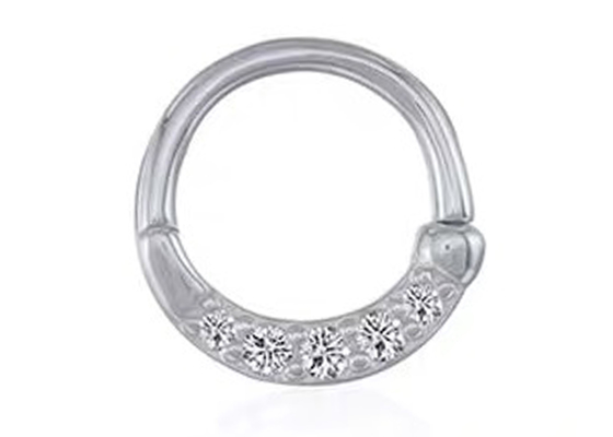 Eternity Hoop 14K Gold Clicker Piercing OEM ODM for Nose Septum