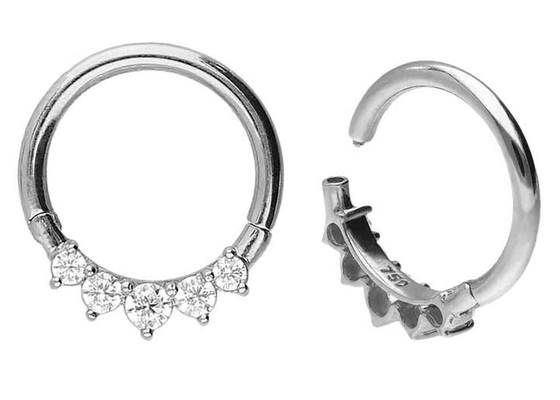 Surgical Hinged 14K Gold Clicker 5 Outer Claw Set Type Hypoallergenic