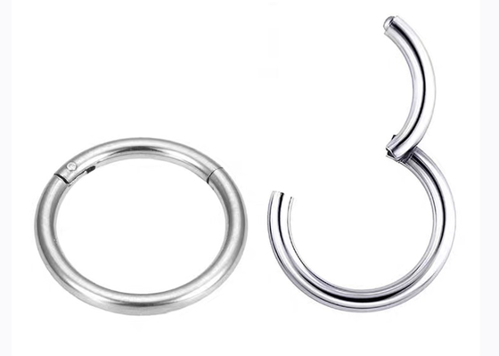 Periceing White Gold Clicker , 14k Gold Hoop Earrings OEM ODM for Anniversary