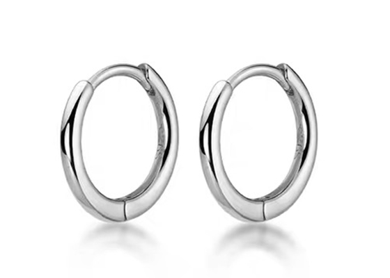 Sexy Helix 14k Gold Hoop Earrings ODM For Women 1.2mm×10mm Dimension