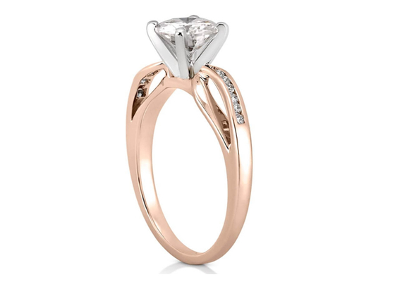 ODM OEM Jewellery Diamond Ring , 14k White Gold Wedding Ring Round Cut