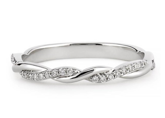 14K White Gold Real Diamond Jewellery Ring 0.3ct Round Cut ODM For Engagement