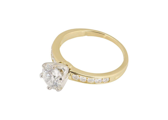 11pcs White Gold 0.1 Carat Diamond Ring , 3.21g 14k solid gold ring womens RD3.0MM