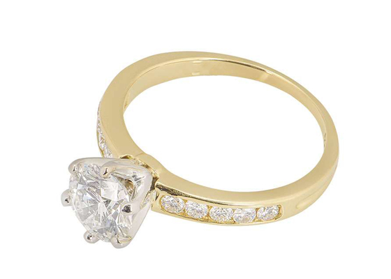 11pcs White Gold 0.1 Carat Diamond Ring , 3.21g 14k solid gold ring womens RD3.0MM