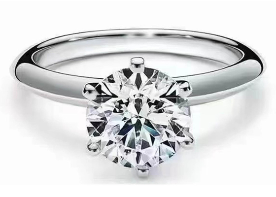 5mm Round Cut 18k White Gold Engagement Ring Setting with 8pcs Diamonds ODM