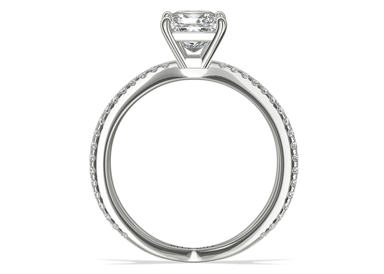 0.1ct RD3.0MM Promise Engagement And Wedding Ring Set 3.21g Weight