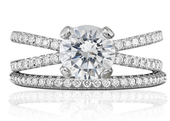 0.1ct RD3.0MM Promise Engagement And Wedding Ring Set 3.21g Weight