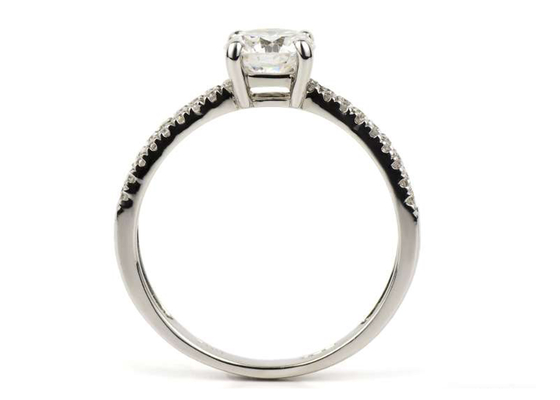 0.1ct Diamond 14K Solid Gold Jewellery Round Cut 3.21g Weight for Engagement