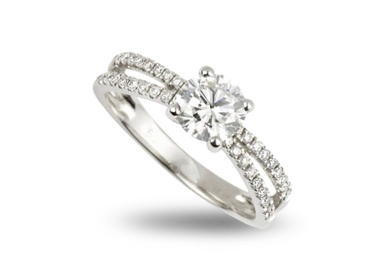 0.1ct Diamond 14K Solid Gold Jewellery Round Cut 3.21g Weight for Engagement