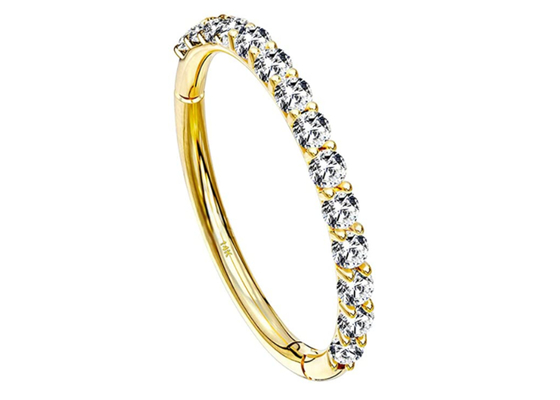Hoop Shape 16g Gold Cartilage Earrings 1.2×8mm Size for Wedding