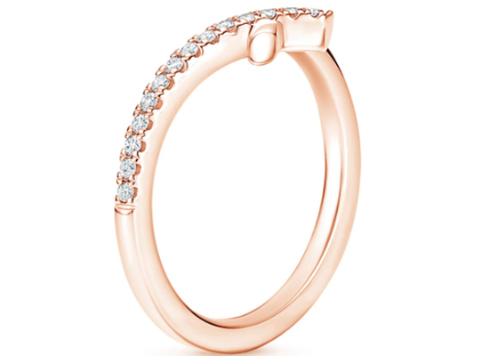 9K Rose Gold Moissanite Engagement Rings 1.3mm 0.14Carat Round Shape