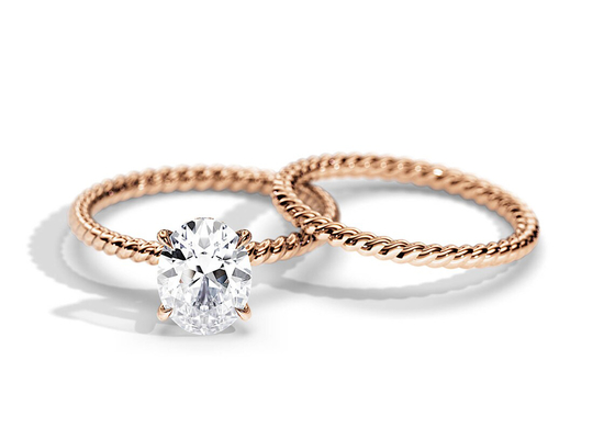 Oval cut 9K Gold Ring 1.5ct 6×8MM With Moissanite Prong Setting Type