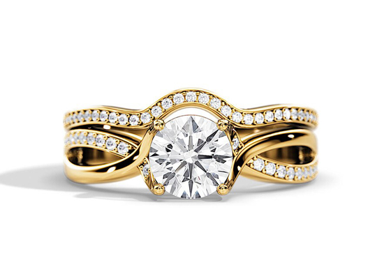 1.25ct Rose Gold Moissanite Engagement Rings VS1 SI1 SI2 Average Color