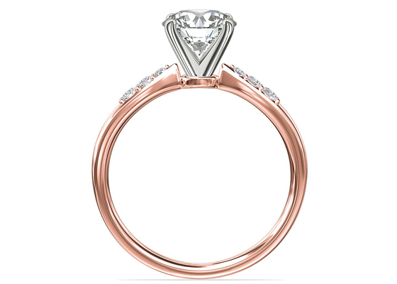 Claw Setting 9K Silver Ring With 3.6ct Round Cut Lab Diamond