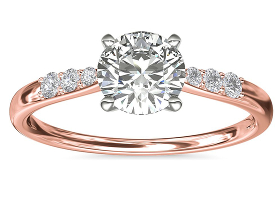 Claw Setting 9K Silver Ring With 3.6ct Round Cut Lab Diamond
